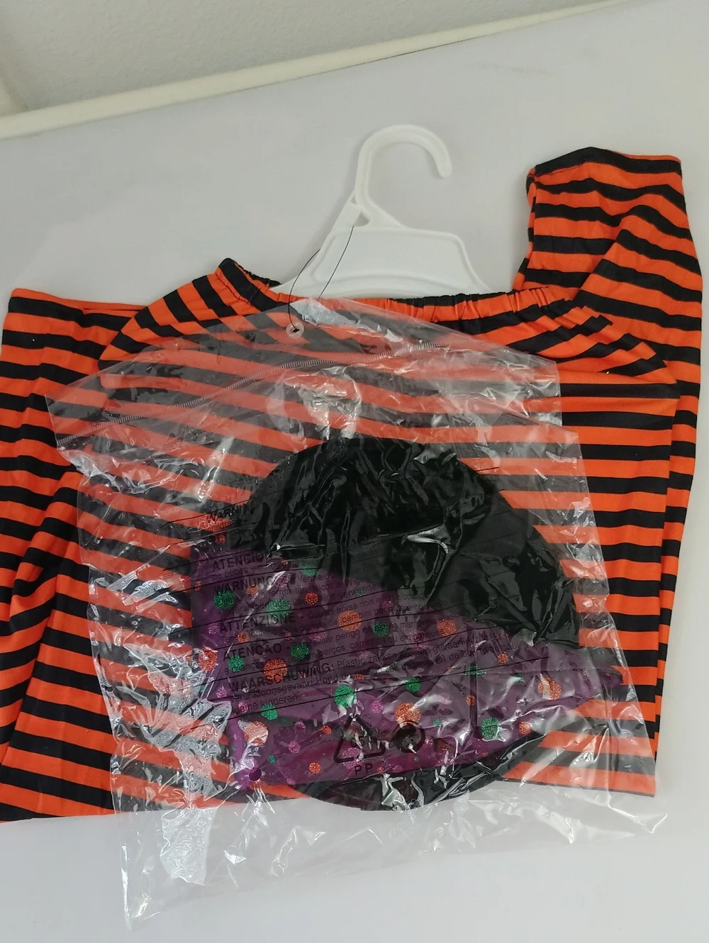 Dotty The Witch Kids Halloween 3-pc Costume Set: Includes Dress, Hat & Leggings